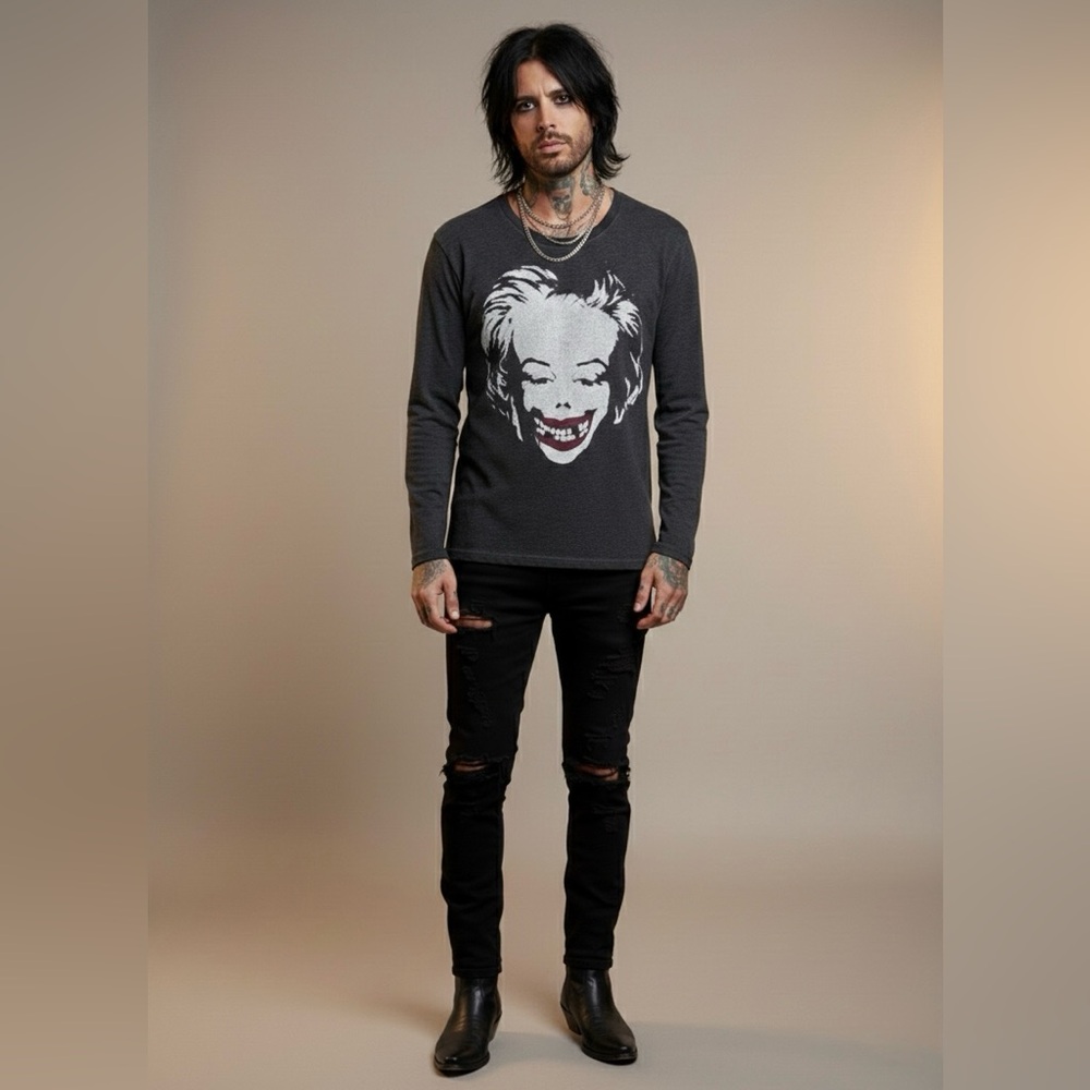 Costume National CNC Long sleeve clown tee SIZE EU 46 Small